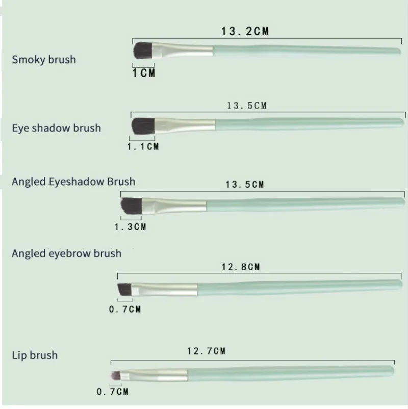 

5Pcs Barreled Convenient Makeup Brushes Set Eye Shadow Brush Eyebrow Brush Lip Brush Nose Shadow Brush Face Make Up Brush Tool