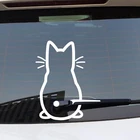 1 Забавный движущийся Кот украшение для дома Наклейка на окно или дверь лобовое стекло наклейка