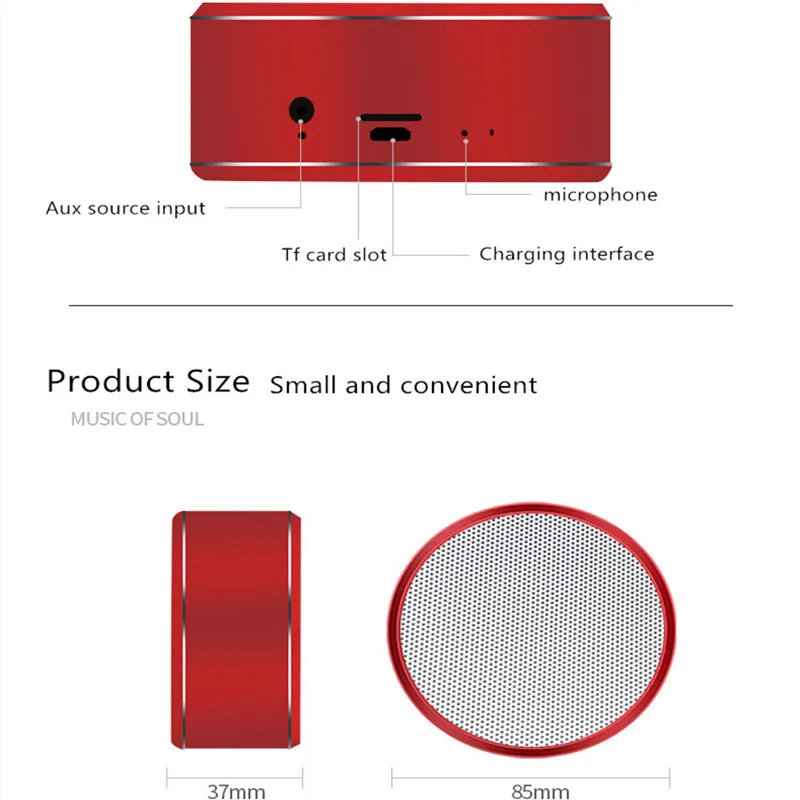 Мини Bluetooth колонка с сабвуфером беспроводные портативные уличные колонки