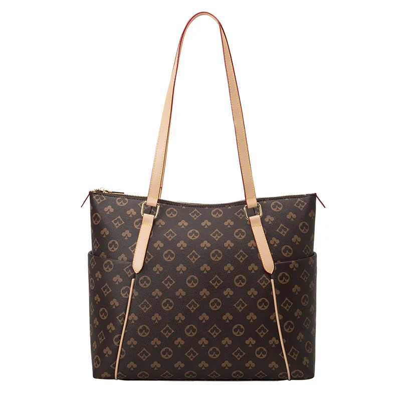 

High Quality Larger Capacity Tote Bag for Women 2021 New Fashion Classical Geometric Prints Single Shoulder Bag Wallet on Chain