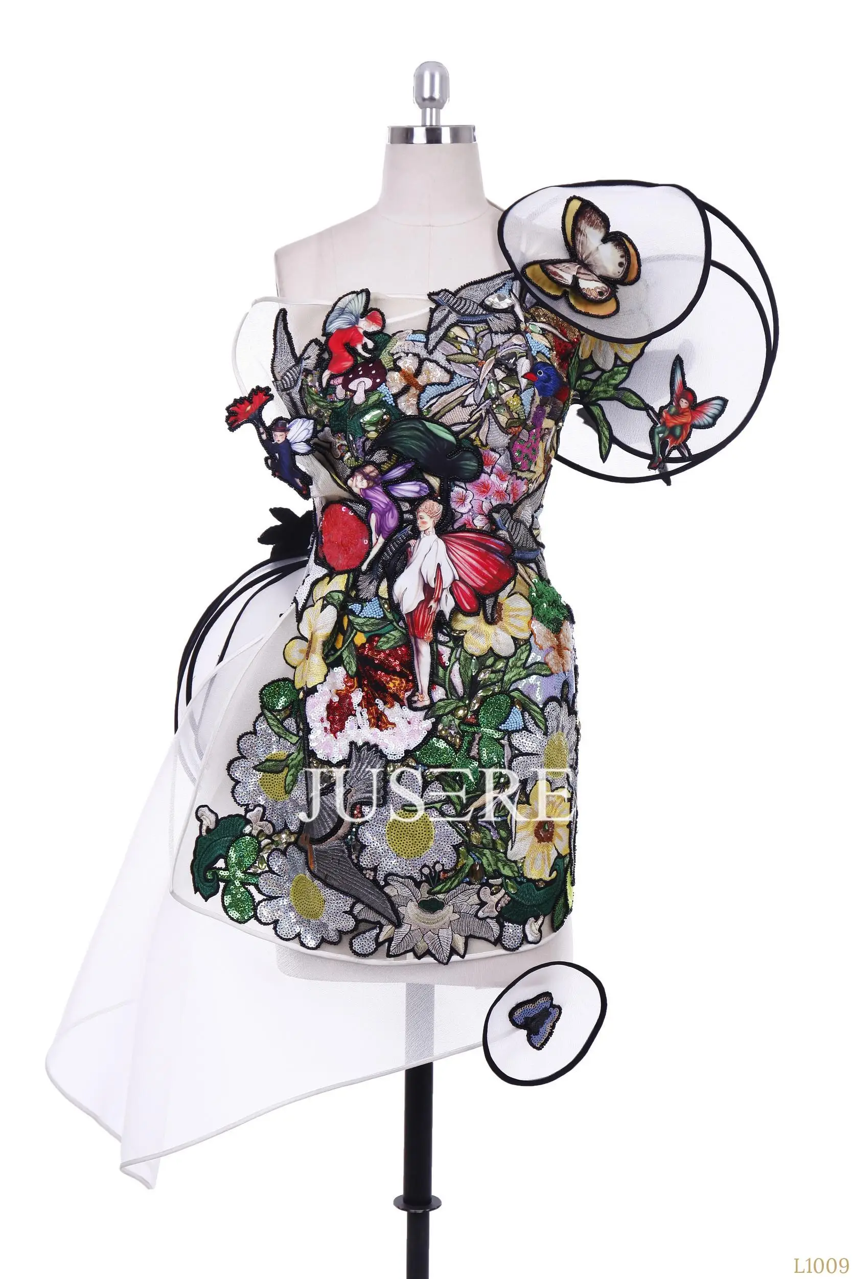 

Short Knee Length Colorful embroidery Evening Dress Beading Lace Sleeveless Prom Dress Sexy Formal dress in Stock party dress