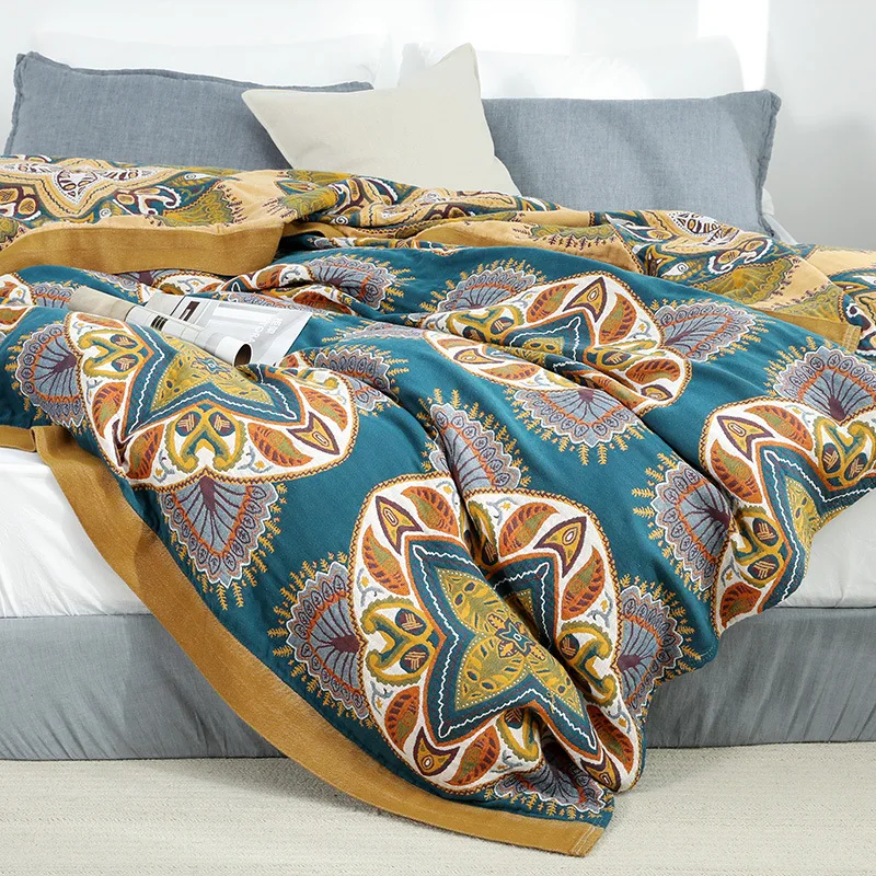 

Household Warm Knitted Bedspread Picnic Blanket Knitting plaid Travel Comforter