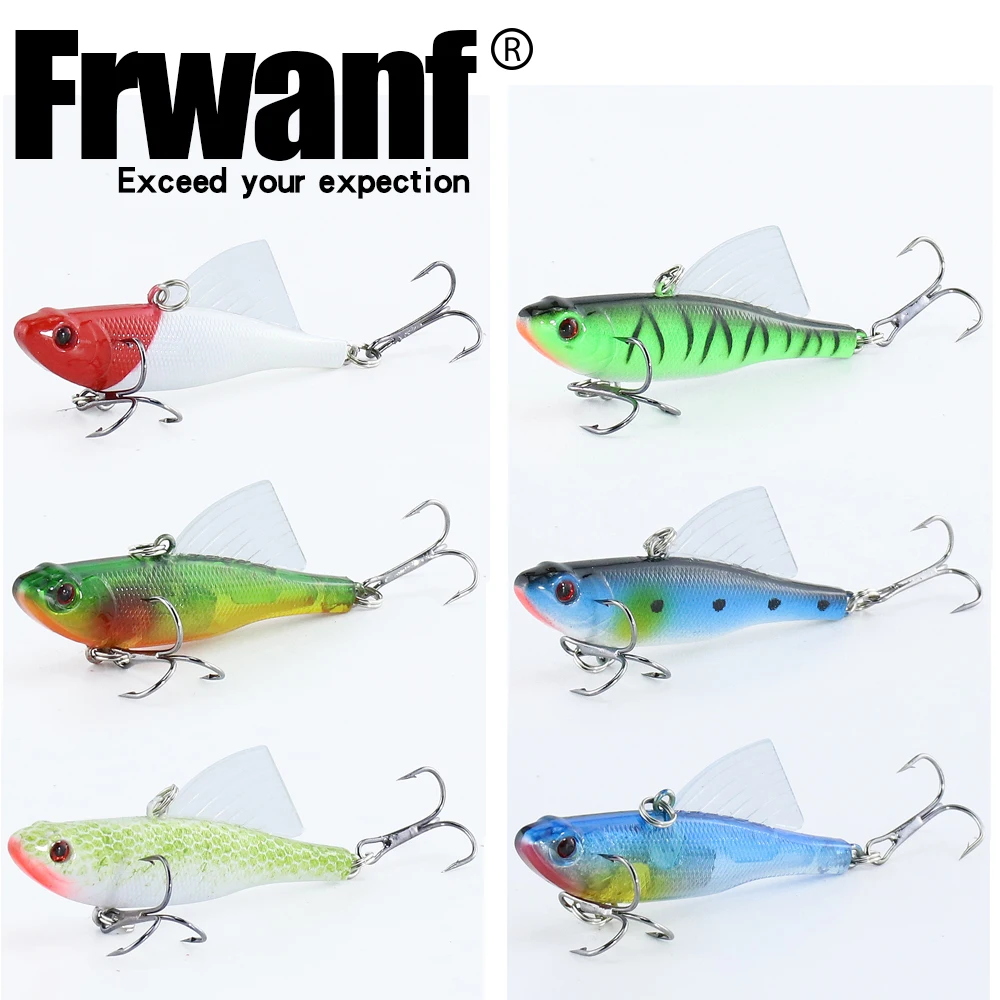 Рыболовные приманки 6 шт. 18 г 65 мм пластиковые с крючком # глубина 1-2 м | Спорт и