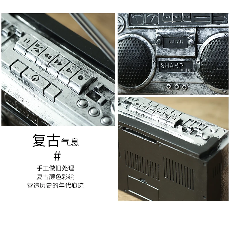 Скульптура в стиле ретро аксессуары для домашнего декора ТВ-приемник/Радио