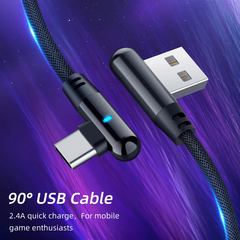 Кабель Micro USB Type-C для быстрой зарядки а 90 градусов | Мобильные телефоны и