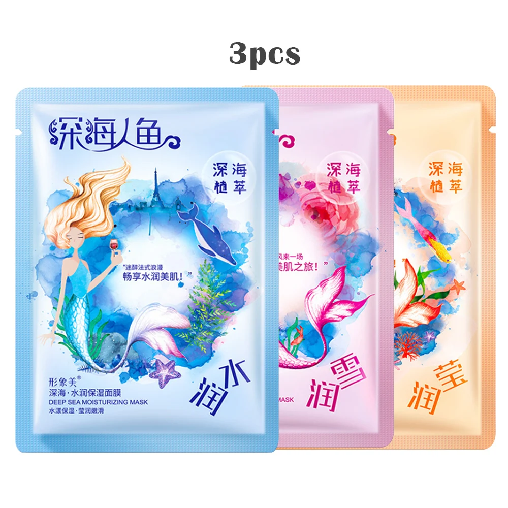 3pcs 02 Новая увлажняющая маска 1 шт., маска для лица с морскими водорослями, Освежающая маска для лица, контроль жирности, уход за лицом, омолаживающий, отбеливающий, гладкий уход за кожей - Цвет: 3pcs 02