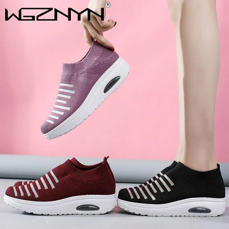 

2020 Women Platform Sneakers Ladies Wedges Casual Shoes Woman Tenis Feminino Comfortable Femme Height Increasing Women Shoes