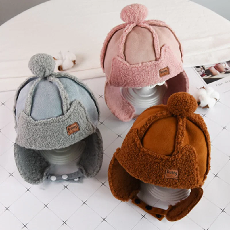 Зимняя шапка-бомбер для детей семейная шапка девочек Русская Шапка с наушниками