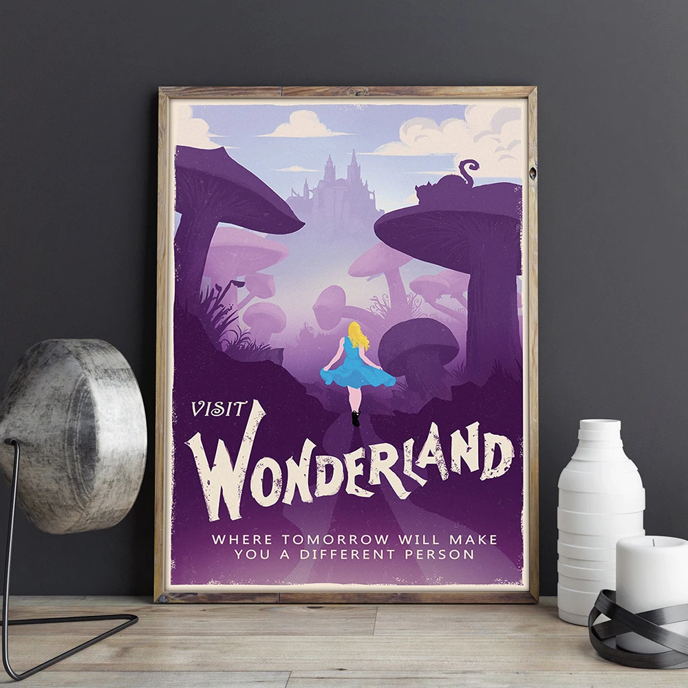 Настенный постер Приключения в стране чудес Скандинавская Классическая Картина