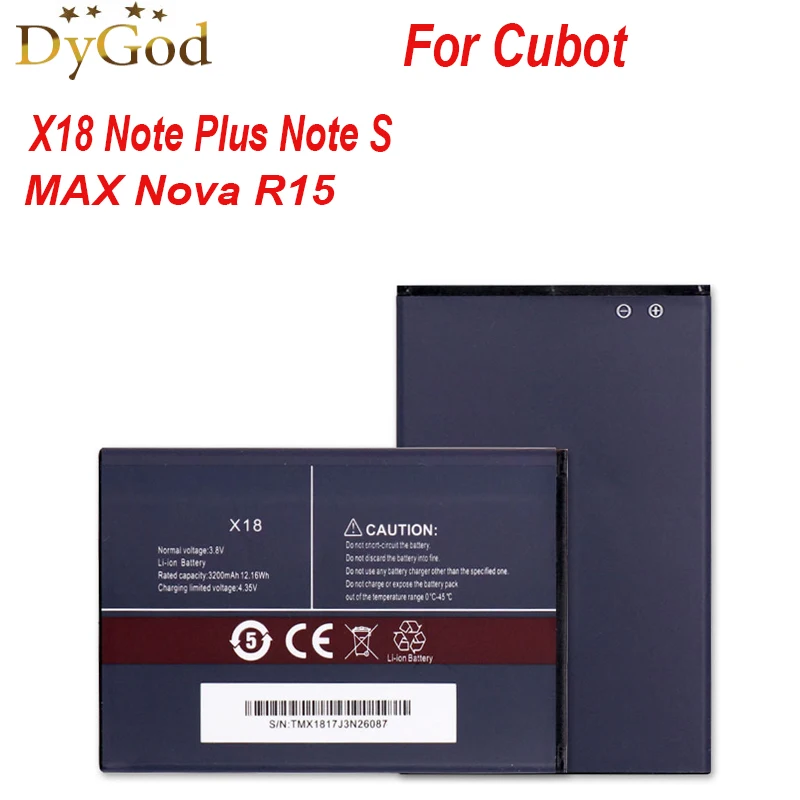 F или Cubot X18 Note Plus S Батарея мобильный телефон для MAX Nova R15 высокого качества Замена