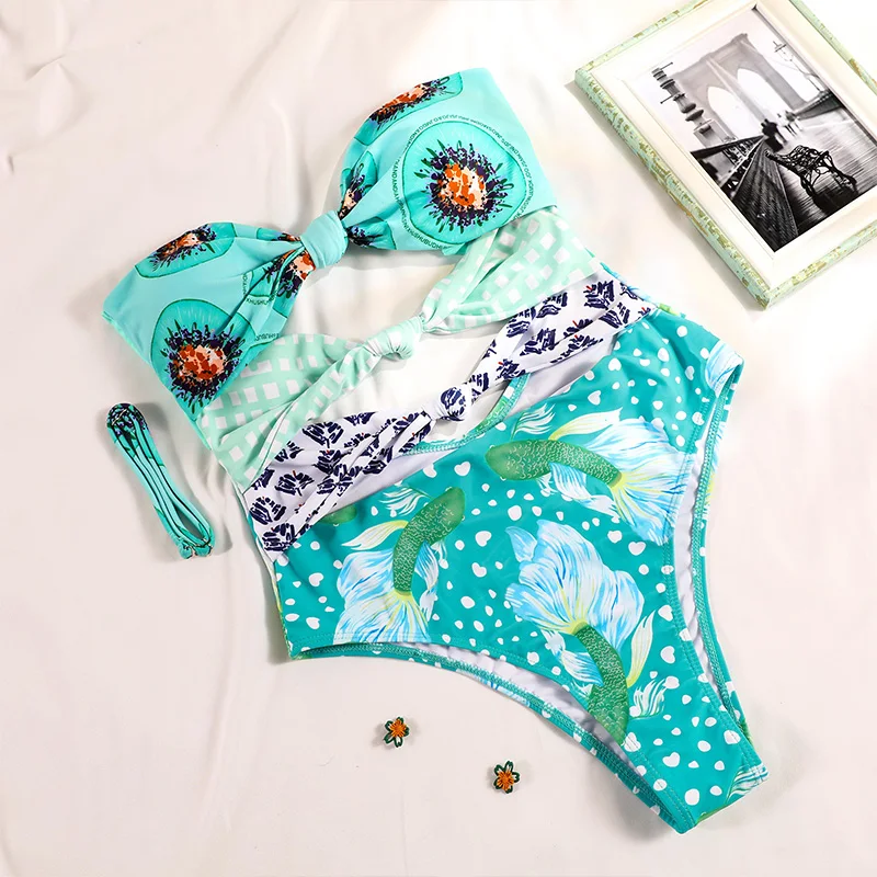 Пикантный купальный костюм Miyouj бандажный купальник-бандо женский купальник