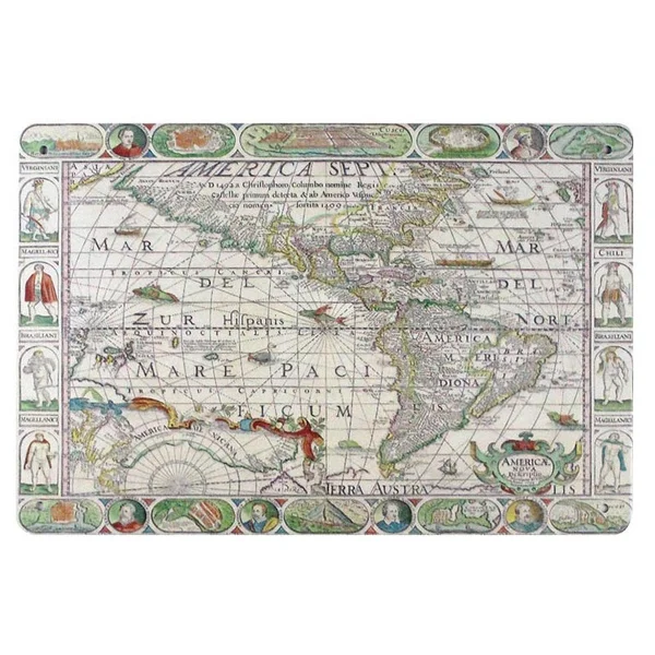 

America Map Tin Metal Sign 0834a 20x30cm