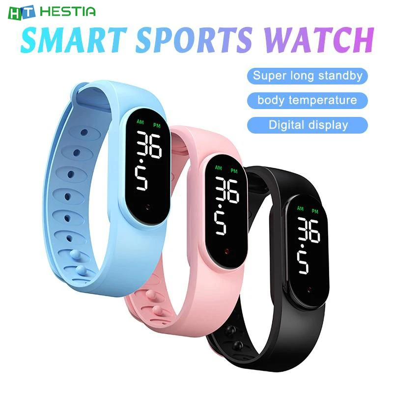 

CD2-PT Smart Temperature Measurement Bracelet Body Temperature Bracelet Alarm Clock Reminder Countdown Child Smart Bracelet Band