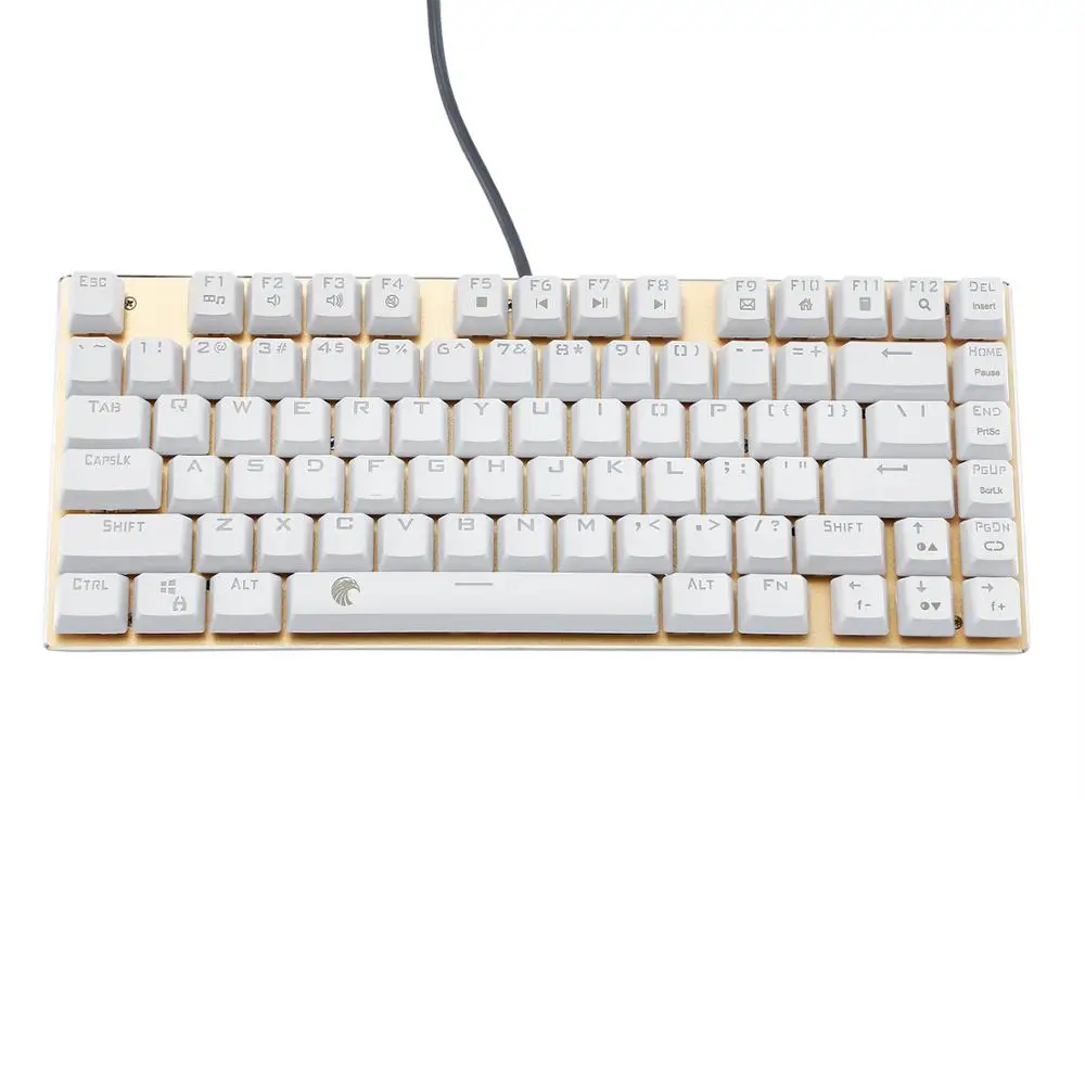 Z88 RGB подсветка маленькая механическая клавиатура Outemu переключатели без ключа без номера Pad 81 клавиша мини игровая клавиатура для машиниста геймера - Цвет: Gold-White
