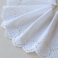 20cm white cotton embroidery lace accessories diy cotton hollow embroidery decorative edge dress skirt hem lace