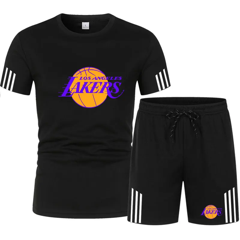 

2021Spring Summer Competition Men's Clothing Graphic Cotton Printing Oversized T-shirt+Shorts Sets tracksuit