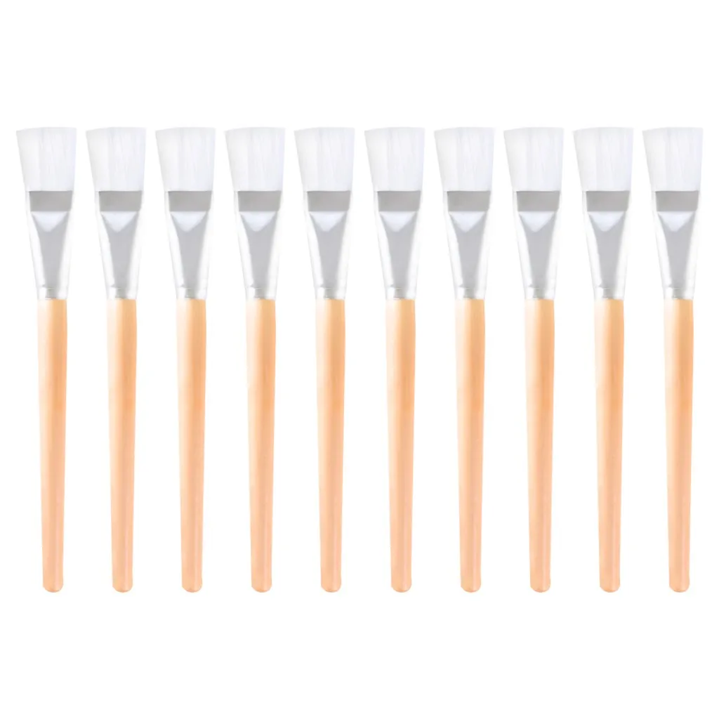 10 шт. деревянная маска кисти мягкие для макияжа набор красоты портативная кисть