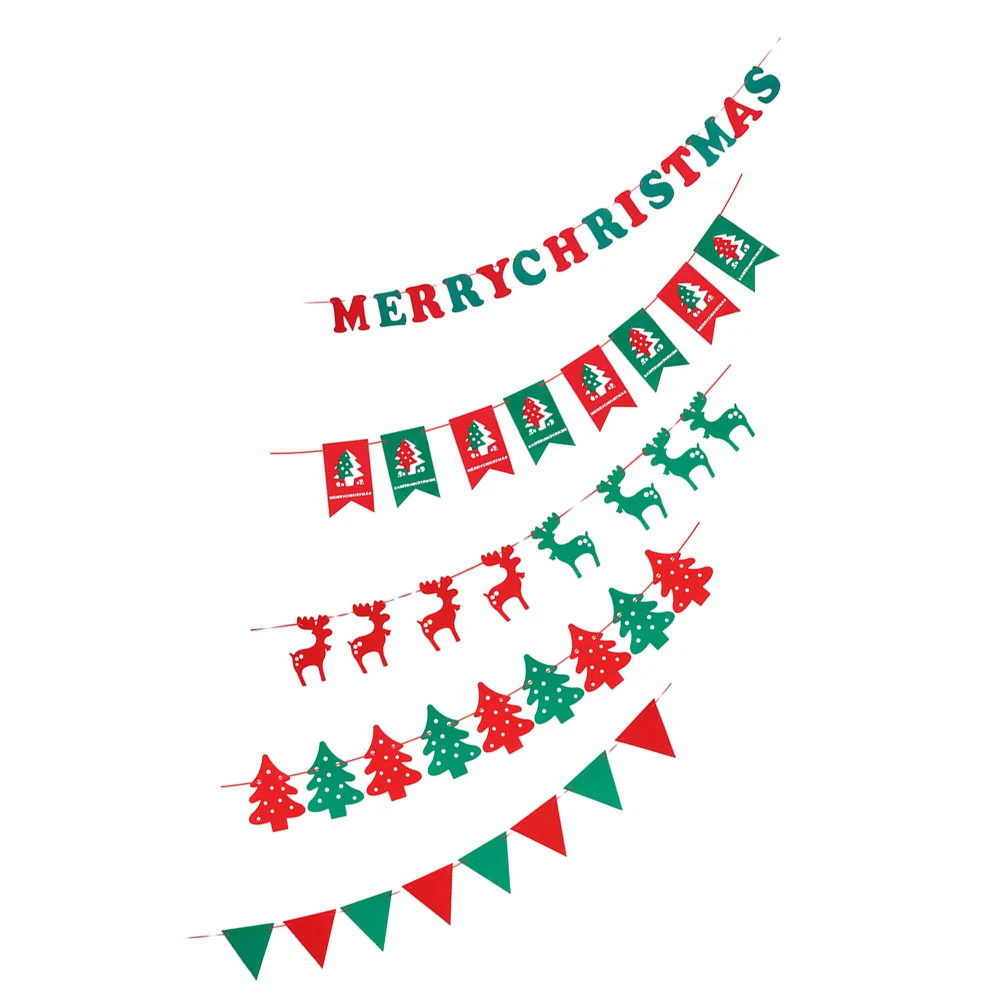 

5 шт., декоративные рождественские баннеры