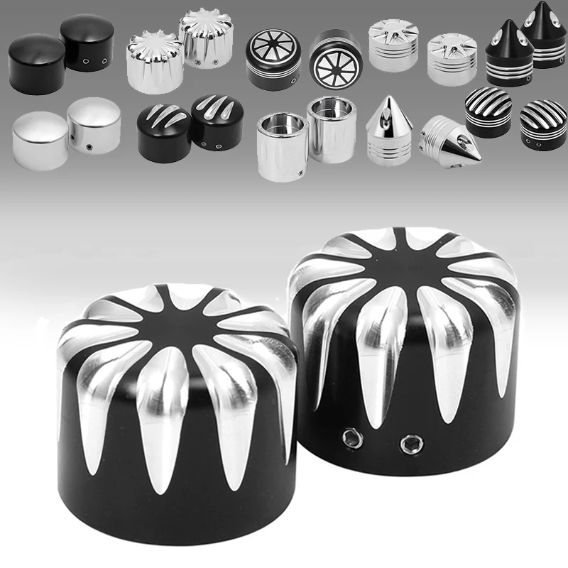 

2xмотоцикл передняя ось гайка крышки для Harley Touring Softail Road King Street Electra Tri Glide Sportster Dyna VRSC