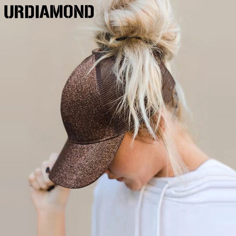 2020 бейсболка URDIAMOND для конского хвоста Женская снепбек в пучок летние сетчатые
