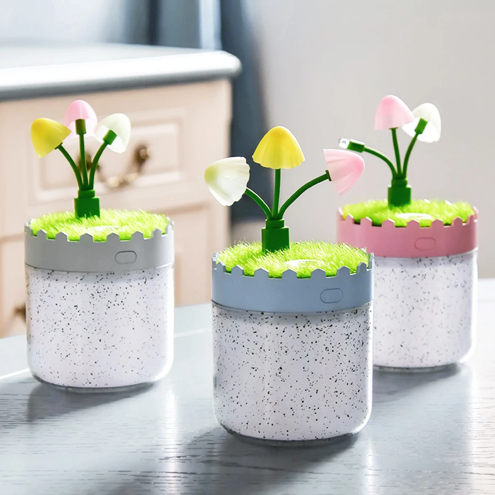 Мини Трава увлажнитель USB креативный гриб Красочный Ночник светильник для