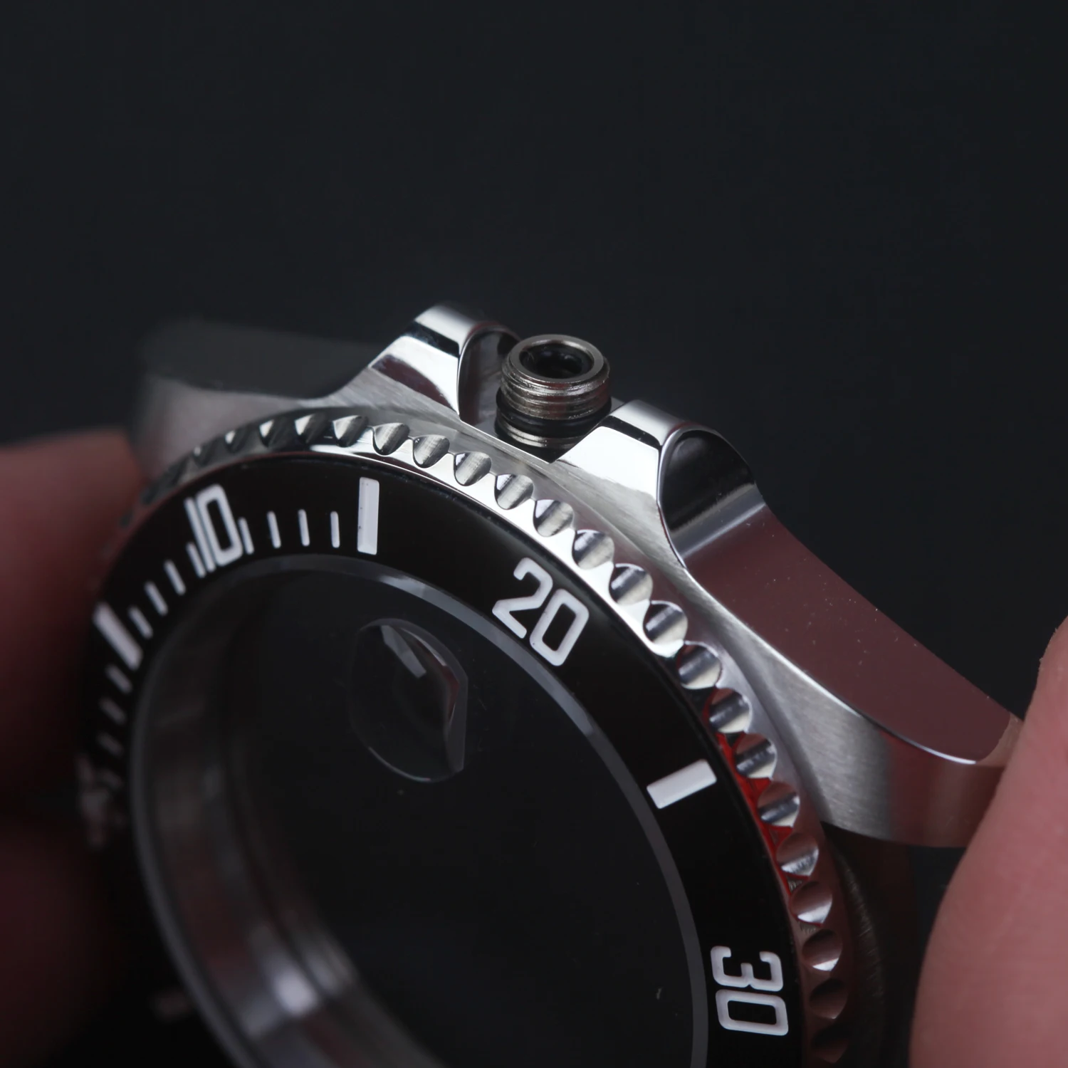 submariner style 40mm 316L stainless steel no logo WATCH CASE for 28.5mm dial 2836 8215 2813 watch case movement sapphire face