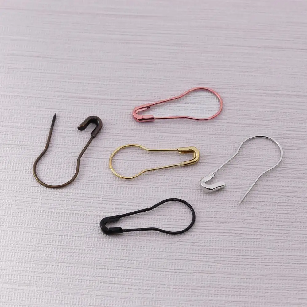

100pcs/lot Iron Gourd-Shaped Pin Six-Color Safety Pin Length 20mm Width 9mm Clothing And Clothing Accessories Universal Tag Pins