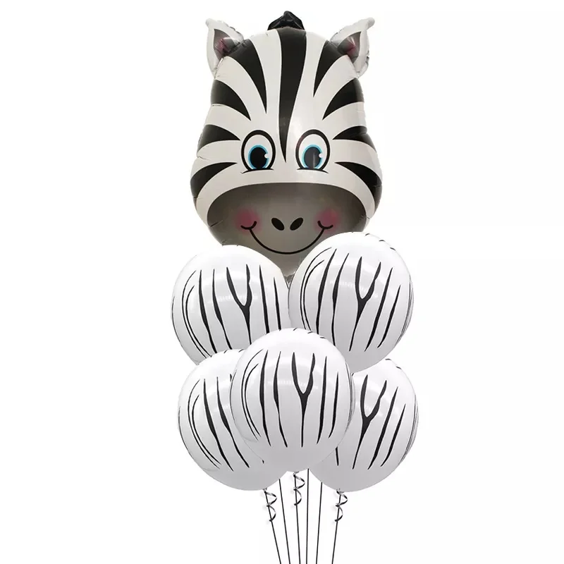 Воздушный Гелиевый шар 7 шт./лот тигр Зебра корова животное воздушный для детей