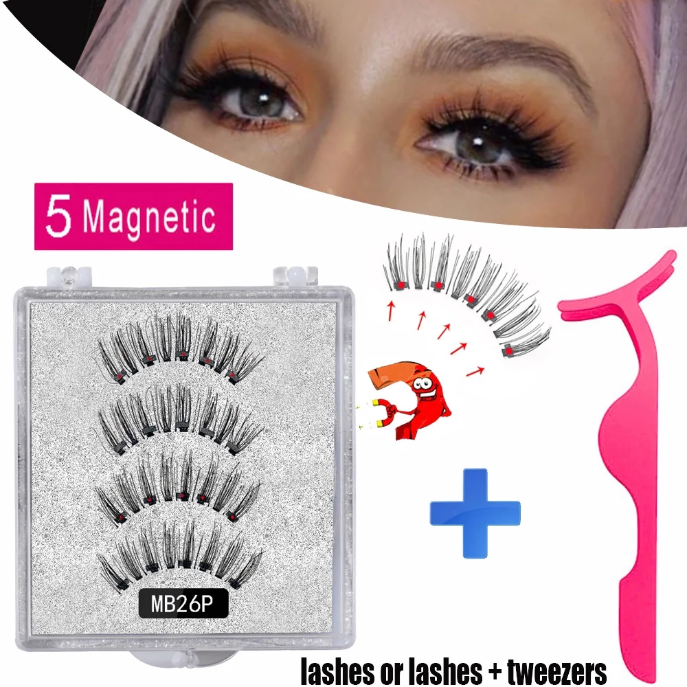 Новинка магнитные ресницы MB 5 дюймов норковые ручной работы натуральные густые