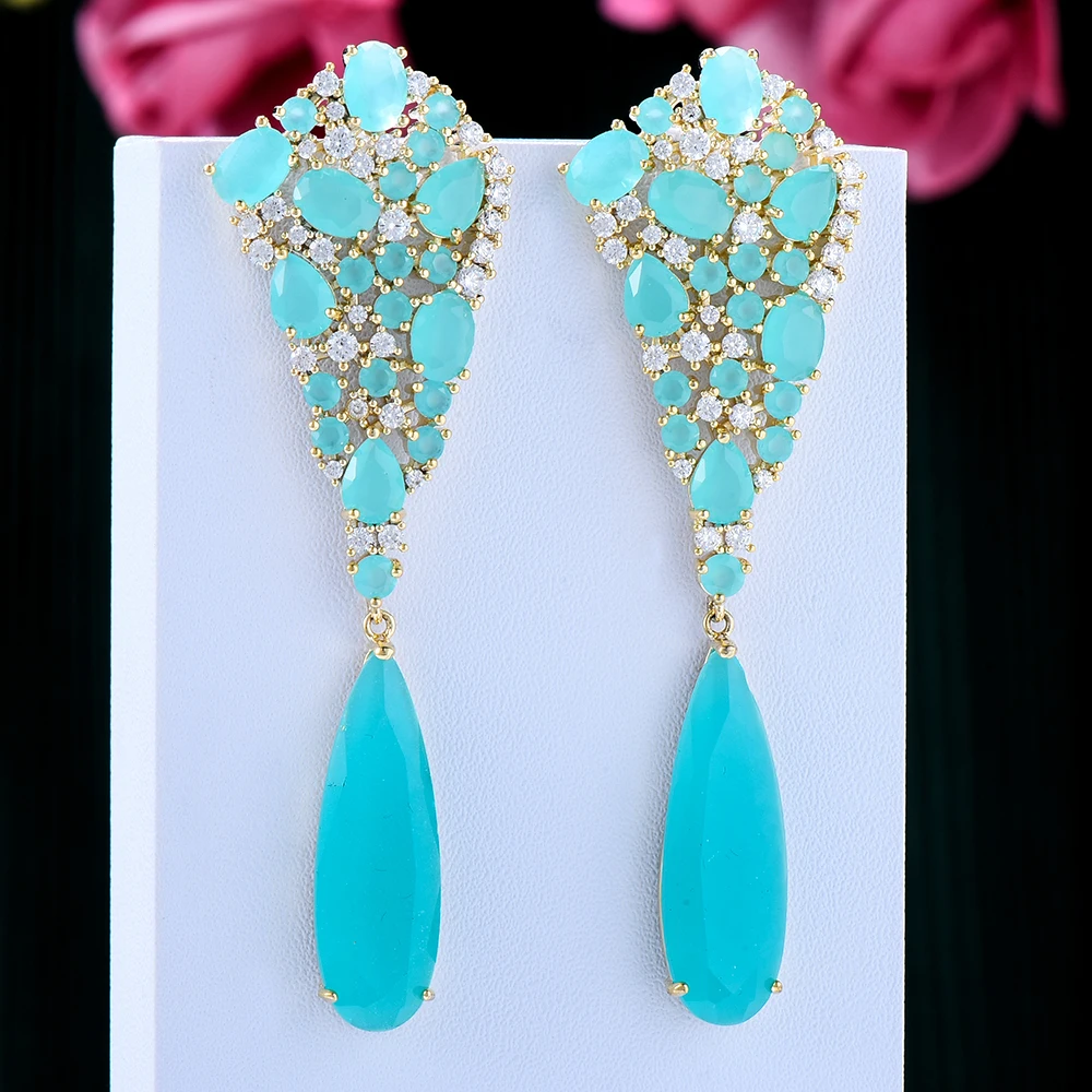 

GODKI Bohemian Vintage Leaf Long Earrings For Women 2022 Fashion Geometric Round Earrings ZIRCON Cross Earring Jewelry