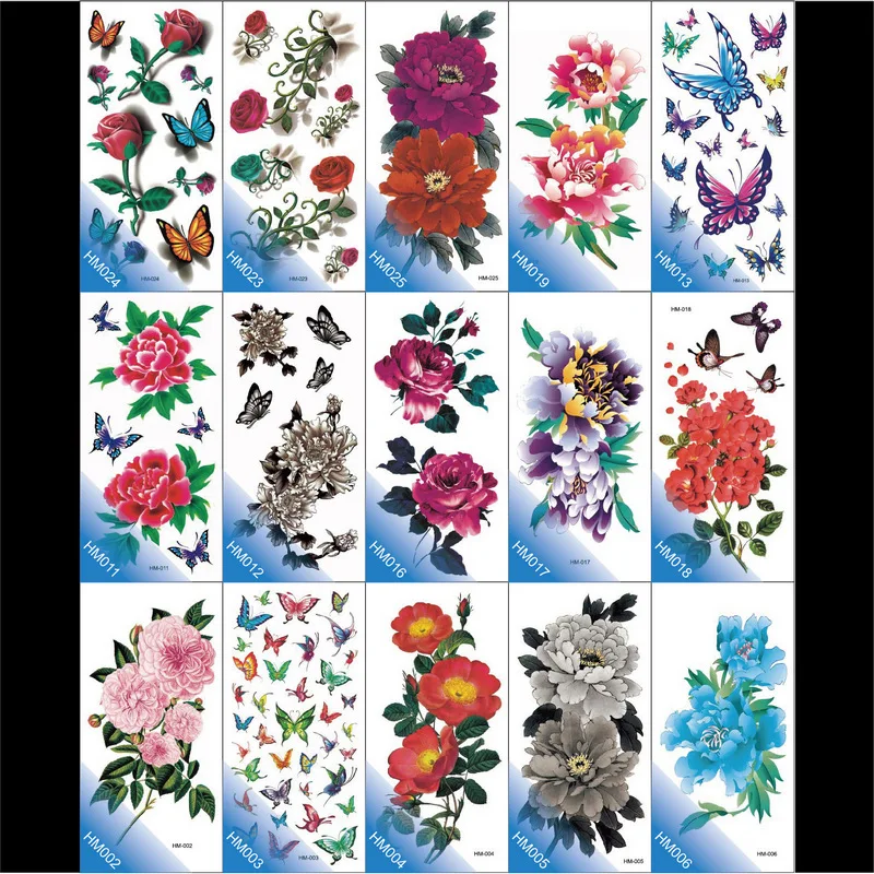 Водонепроницаемый татуировки Стикеры s для девочек женские буткат секс цветок