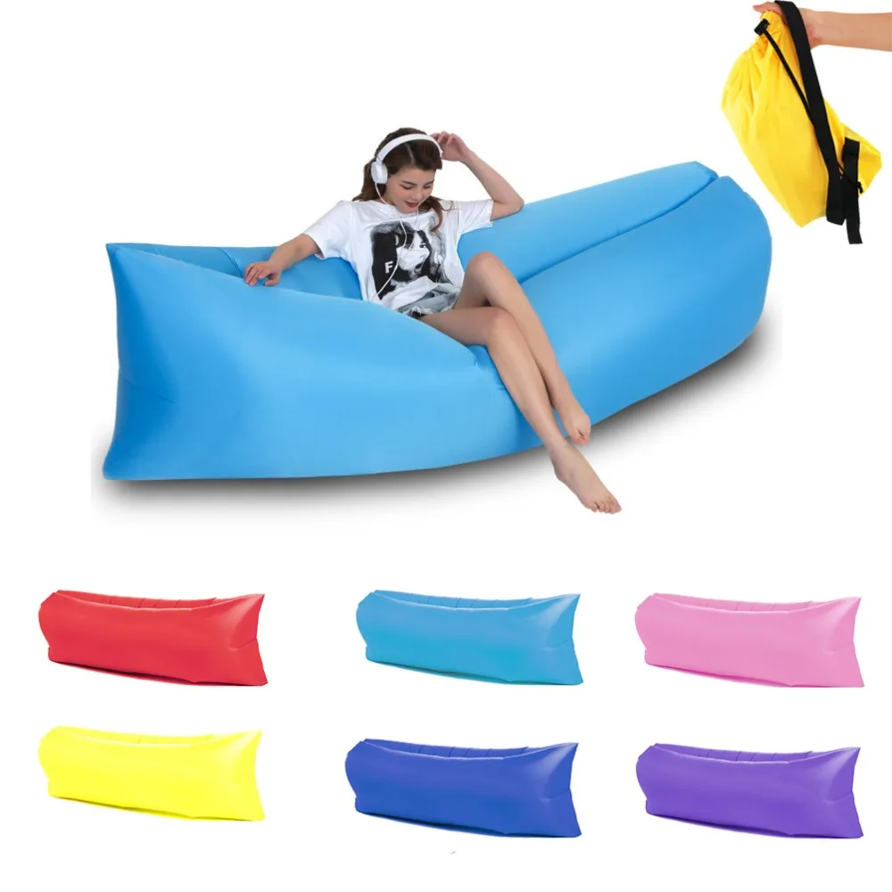 

Camping Chair Beach Picnic Inflatable Sofa Lazy Ultralight Down Sleeping Bag Air Bed Inflatable Swimming Sun Loungers Outdoor