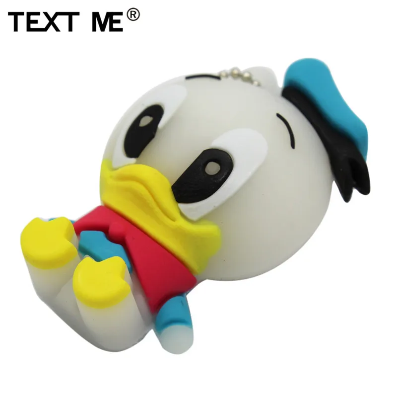 Флеш-накопитель с мультипликационным принтом «TEXT ME», usb 2,0, стиль животных, утка, 4 ГБ, 8 ГБ, 16 ГБ, 32 ГБ, 64 ГБ, флеш-накопитель, USB флеш-накопитель, креативная флешка
