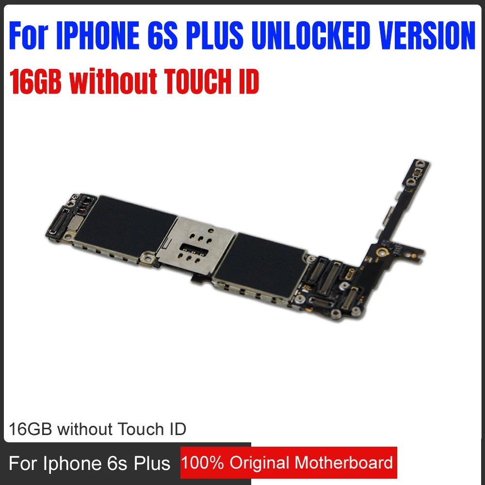 Original unlocked for iphone 6s Plus Motherboard 16GB for iphone 6s 5.5inch Logic main Boards With Fingerprint IOS free shipping