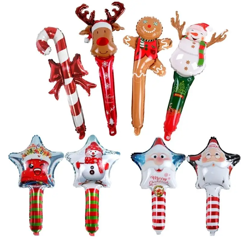 

1pc Christmas Foil Balloons Santa Claus Snowman Elk Gingerbread Man DIY xmas Decor for Home New Year 2022 Party Supplies Globos