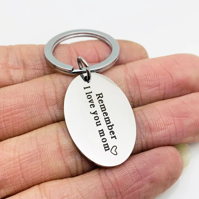 Oeinin простой брелок с надписью Remember I Love You Mum/dad цветной на День Благодарения Zin