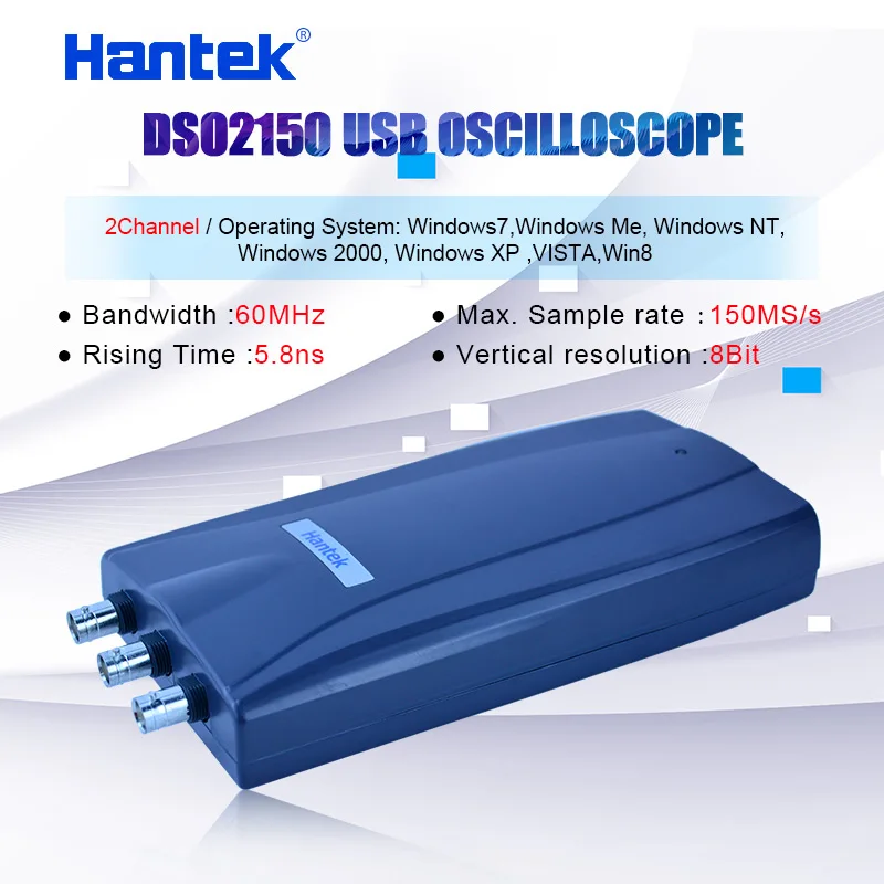 Hantek DSO 2150 2 канала цифровой осциллограф 60 МГц полоса пропускания 2CH PC USB 150MSa/s 23 функции|Осциллографы| |
