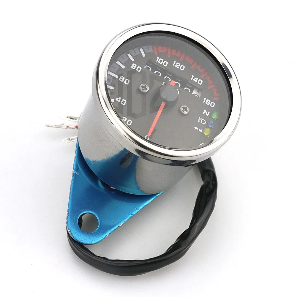 Мотоцикл спидометр из нержавеющей стали ретро-инструмент универсальный одометр
