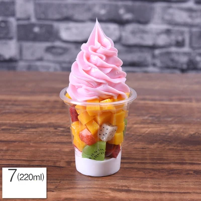 Моделирование Сливочное мороженое с сиропом образец фруктового Sundae модель поддельные для сливочного мороженого реквизит коробка для демонстрации камней в витрине искусственные sundae формы