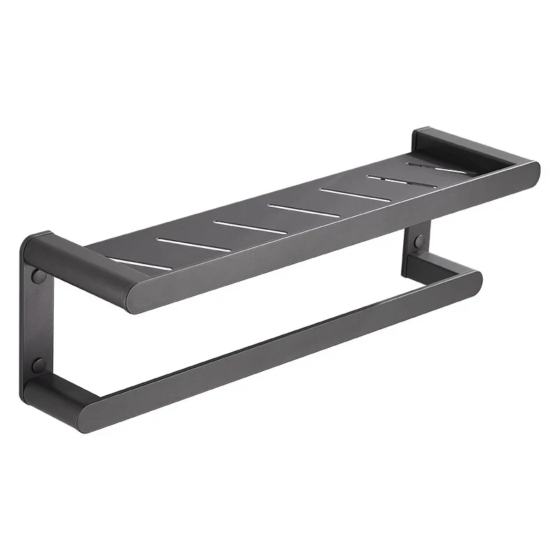 gunmetal gray bathroom accessory set space aluminum metal towel rail rack bar shelf paper holder toothbrush holder free global shipping