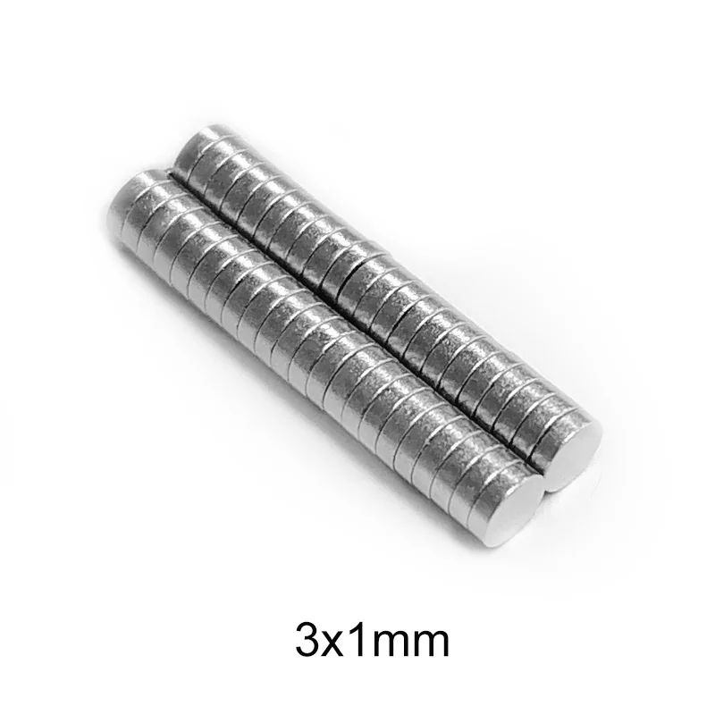 

100/200/500/1000/2000/5000PCS 3 x 1mm Powerful Super Strong Rare Earth Neodymium Disc Magnets 3x1 mm n35 Small Round Magnet 3*1