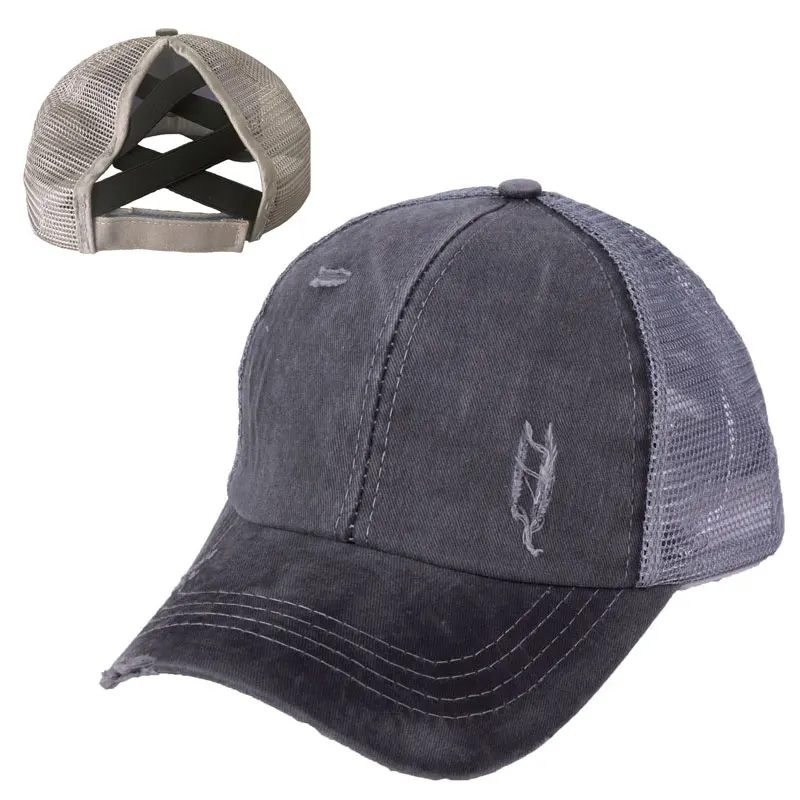 2020 летний модный конский хвостик бейсбольная кепка для женщин сетчатая Кепка