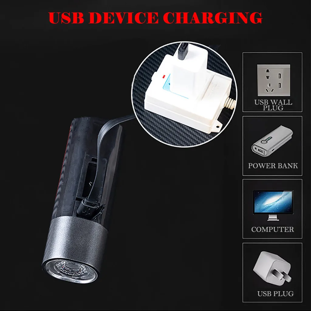 Трендовый велосипедный фонарь вращающийся на 360 градусов с зарядкой от USB | Спорт