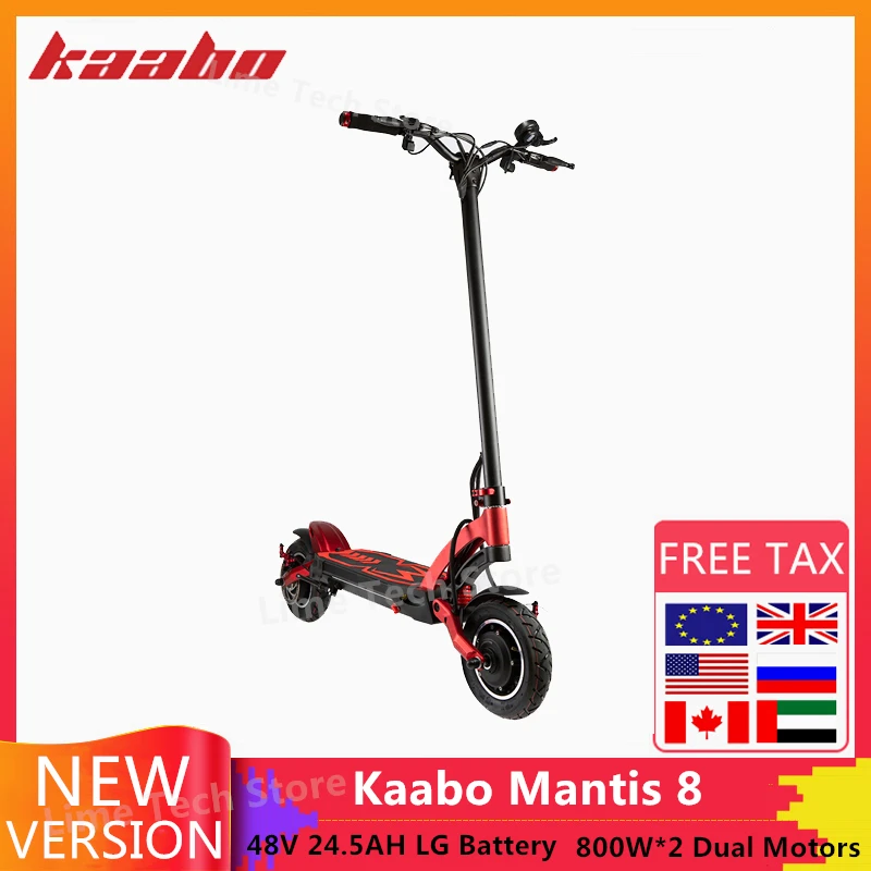 Новейший двухмоторный электрический скутер Kaabo Mantis 8 дюймов 48 В 1600 Ач Вт скейтборд