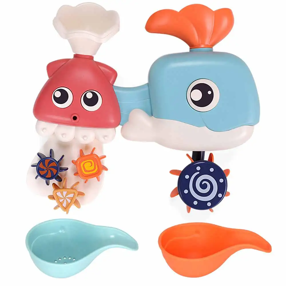 

Kids Water Floating Cute Toy Bathroom Bathtub Kids Play Water Games Toy Whale Little Octopus Shower Faucet Spraying Games