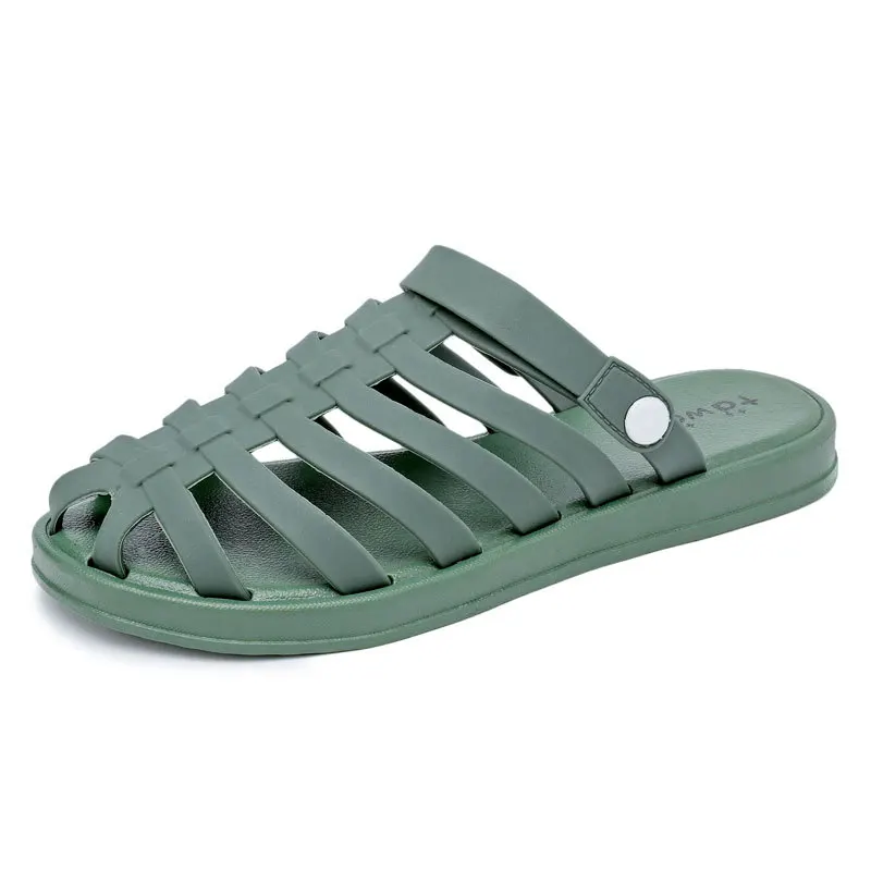 Jelly Baotou Summer Rome Women Slippers Female Soft Bottom Anti-skid Outside Beach Hole Shoes Woman Lazy | Обувь