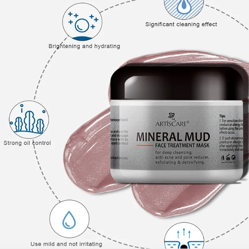 

Mineral Mud Moisturizing Face Mask Deep Clean Whitening Smoothing Remove Blackhead Nourishing Hydrating For Women Face Skin Care
