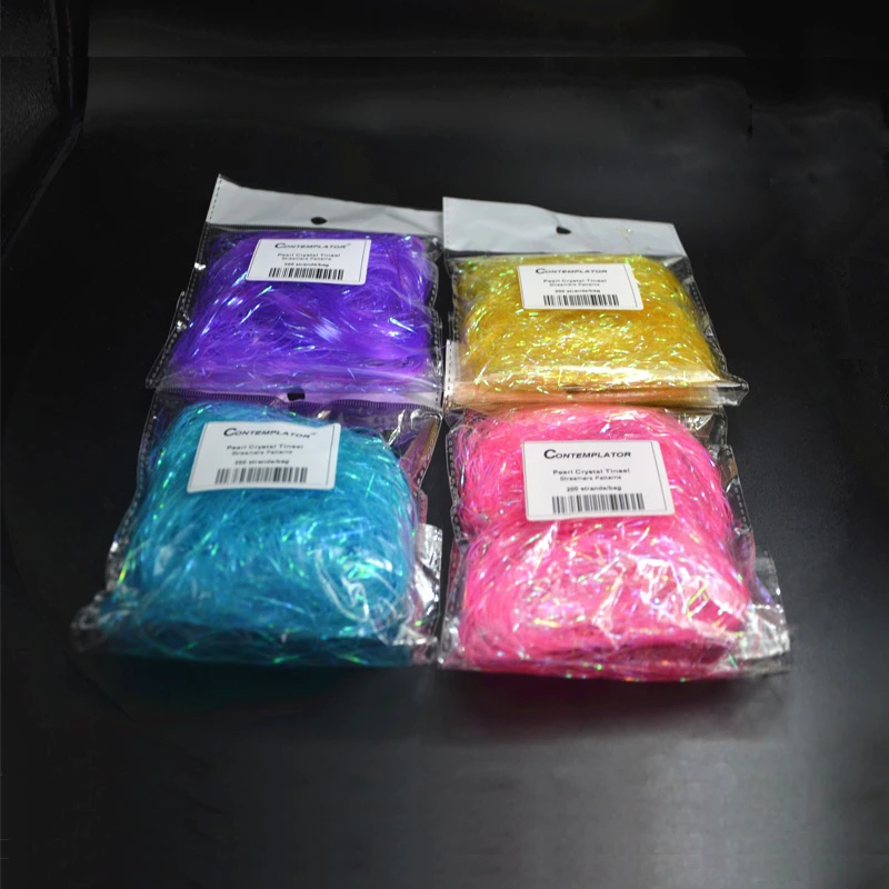 7 цветов призма для вязания мушек мишура Нимфа синтетические материалы Сияющие