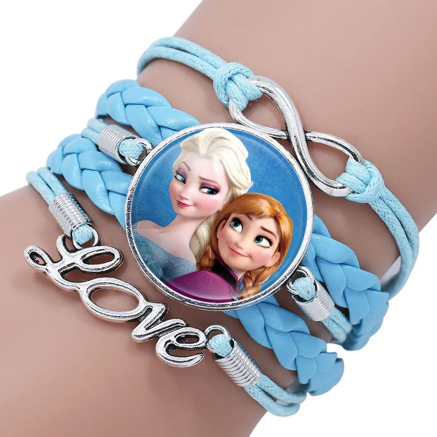 

NEW 19 styles Disney princess children cartoon bracelet Frozen Elsa lovely wristand Bracelet Kids Toys For Children Christmas