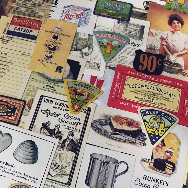 53 шт. в упаковке винтажная Европейская кухонная бирка для еды наклейка сделай сам